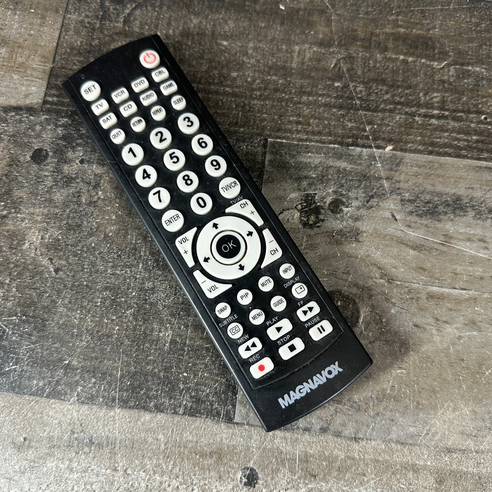 Magnavox MC348 Universal Remote Control – Black – Tested & Working –